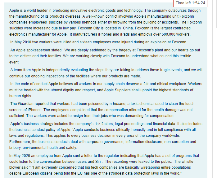code of ethics of apple company
