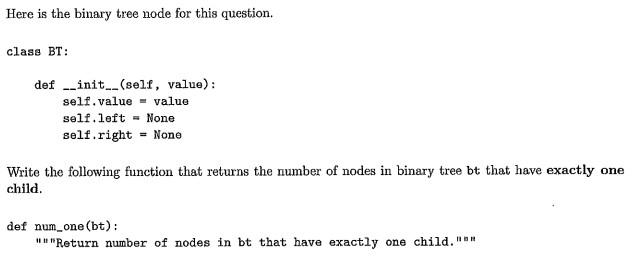 Solved Here is the binary tree node for this question. clasa | Chegg.com