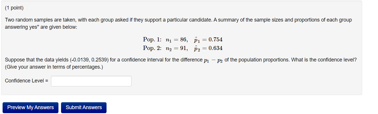 Solved Two random samples are taken, with each group asked | Chegg.com
