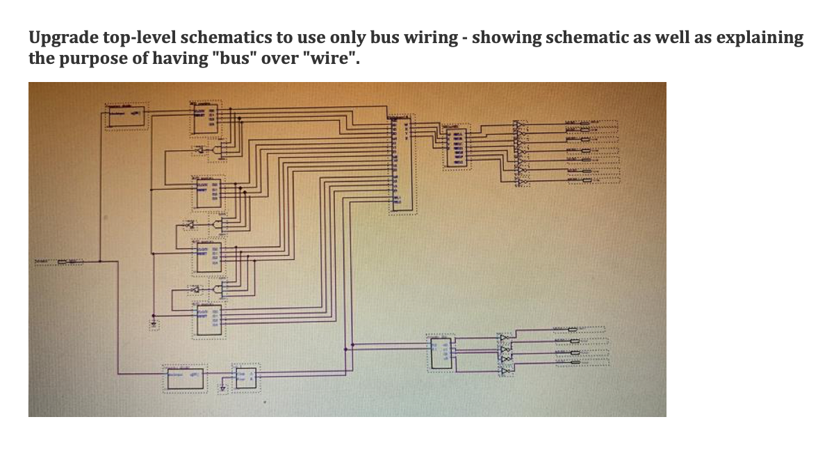 Upgrade top-level schematics to use only bus wiring - | Chegg.com