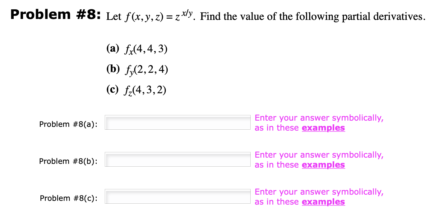 Solved Problem 8 Let Fx Y Z Z Y Find The Value Of 2285