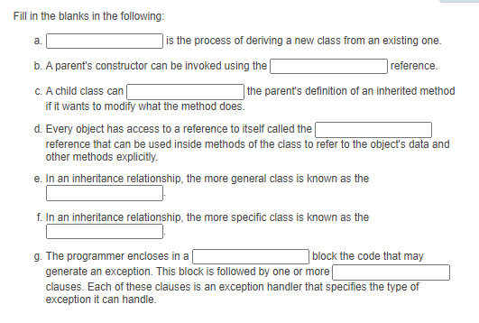 Solved a. Fill in the blanks in the following: is the | Chegg.com