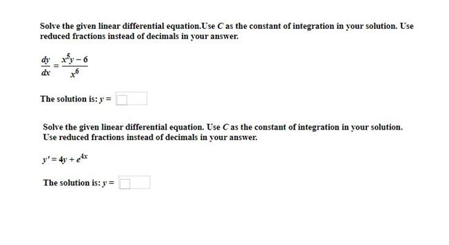 Solved Solve The Given Linear Differential Equation. Use C | Chegg.com