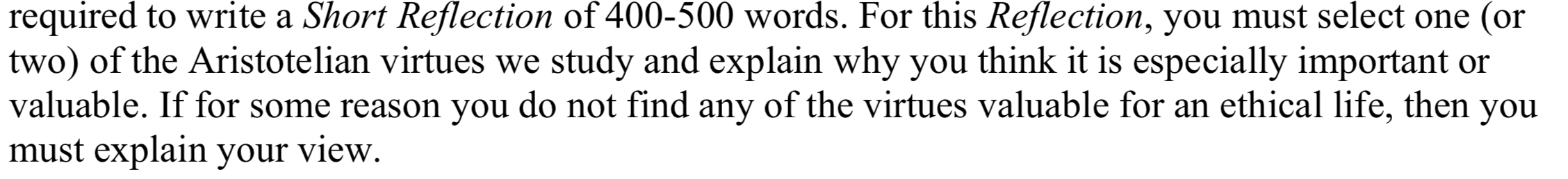 Solved required to write a Short Reflection of 400-500 | Chegg.com