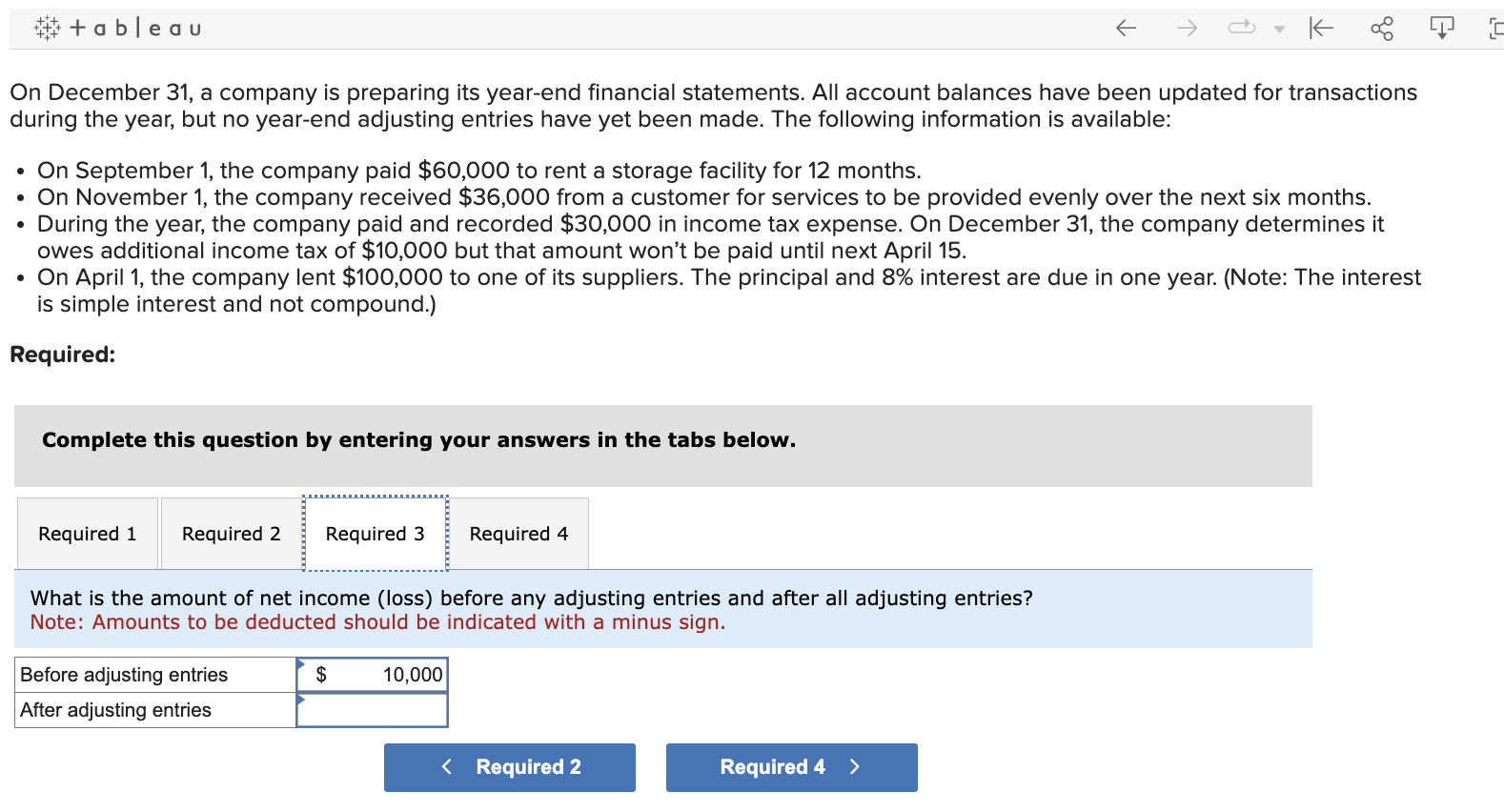 Review the Tableau visualization, and then answer the