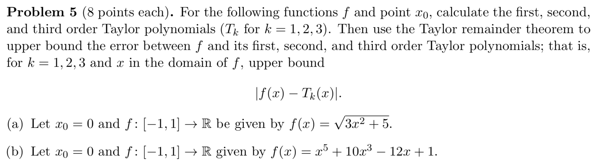 Solved Problem 5 8 Points Each For The Following Chegg Solved Problem 5 8 Points Each For The Following Chegg