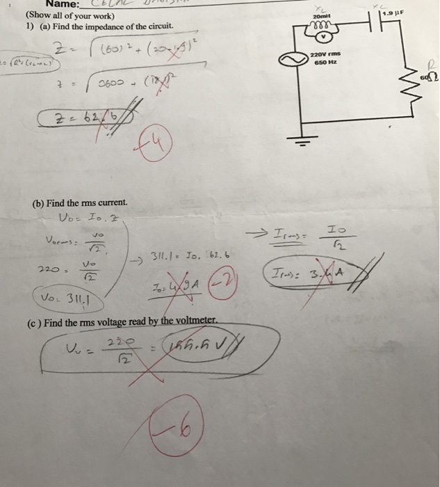 Solved (a) Find the impedance of the circuit. (b) Find the | Chegg.com
