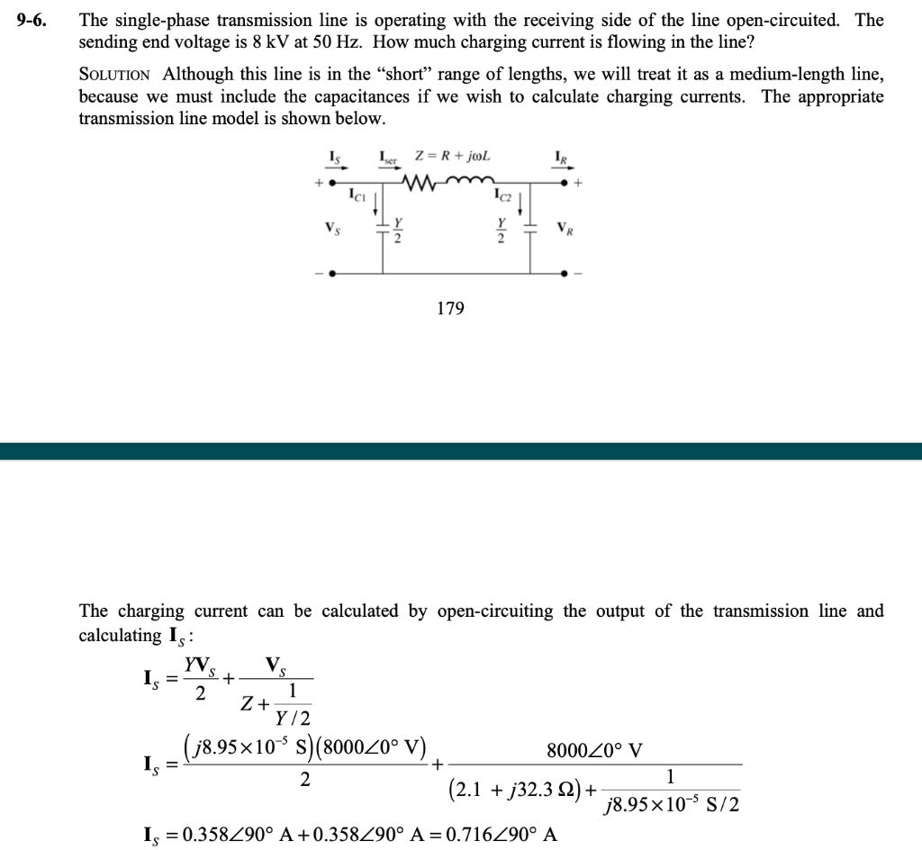 Solved The single-phase transmission line is operating with | Chegg.com