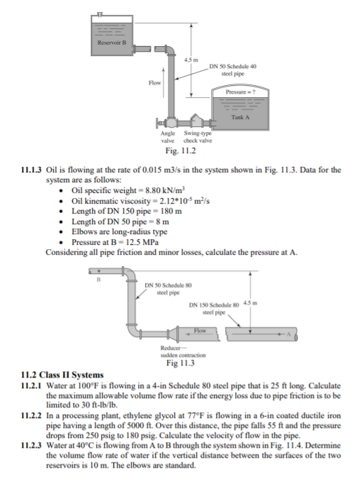 Solved Chapter 11. Series Pipeline Systems 11.1 Class I