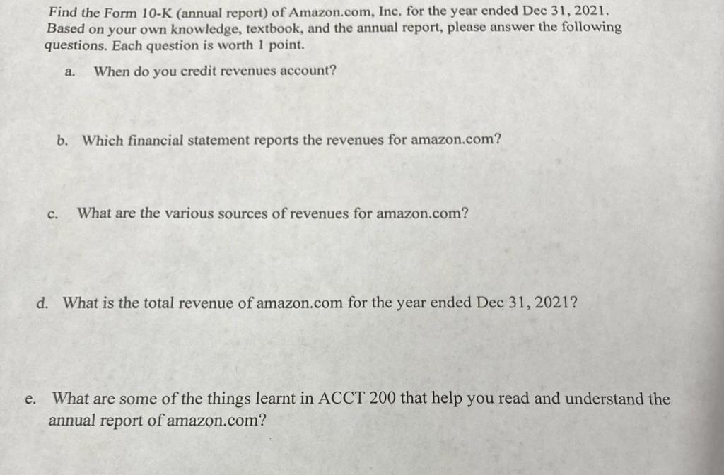 amazon.com inc. form 10-k 2021