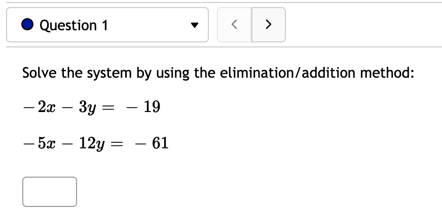 Solved Question 1 Solve The System By Using The | Chegg.com