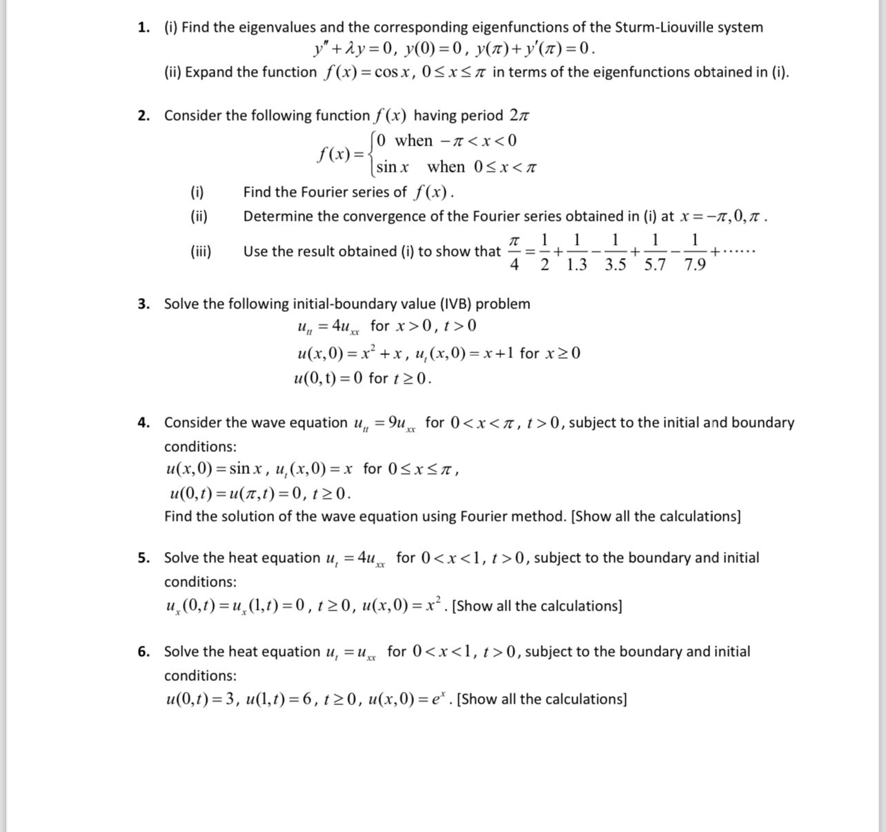Solved 1. (i) Find the eigenvalues and the corresponding | Chegg.com