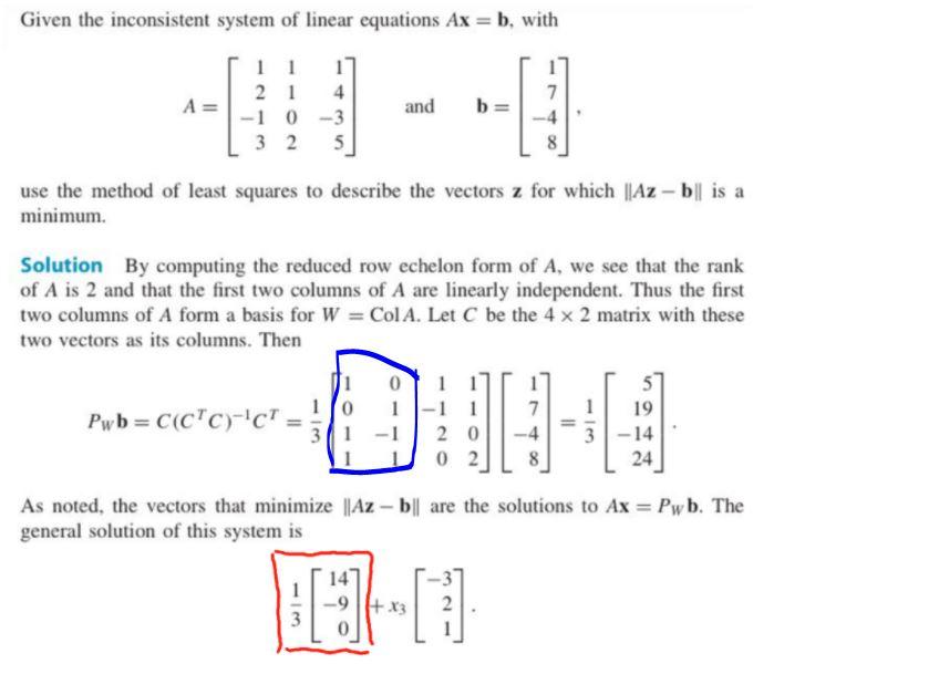 Solved How did they get the columns of the matrix that I | Chegg.com