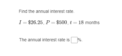 How to find an outlet annual interest rate