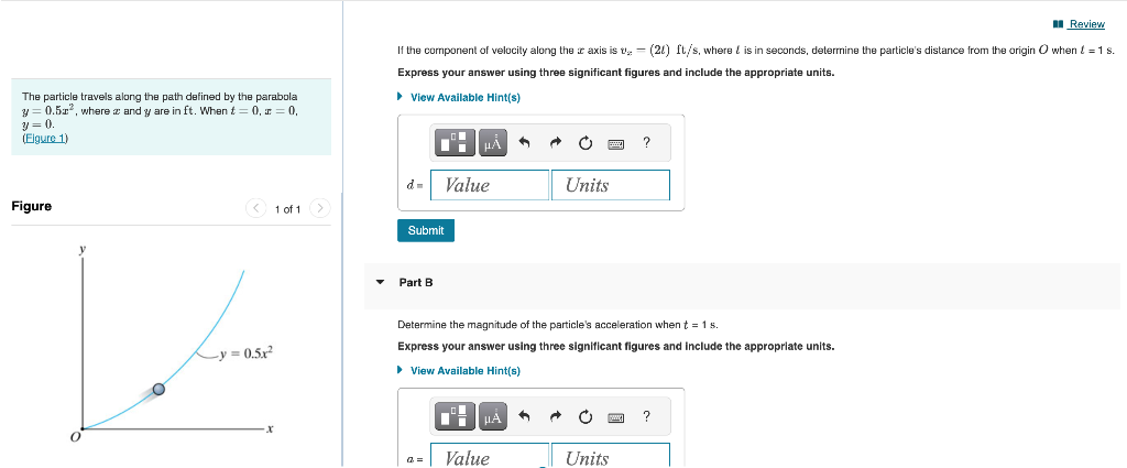 Solved If the component of velocity along the x axis is | Chegg.com