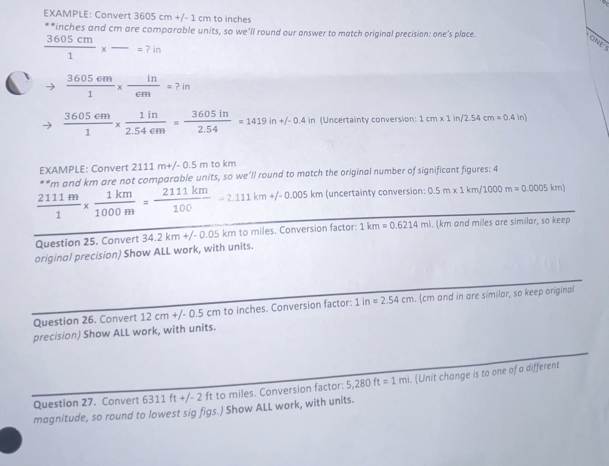 Cm to Inches - Conversion, Examples