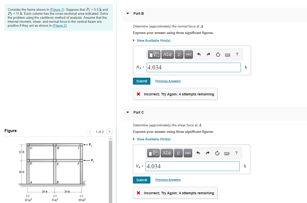 Solved Part B Consider The Frame Shown In (Figure 1). | Chegg.com