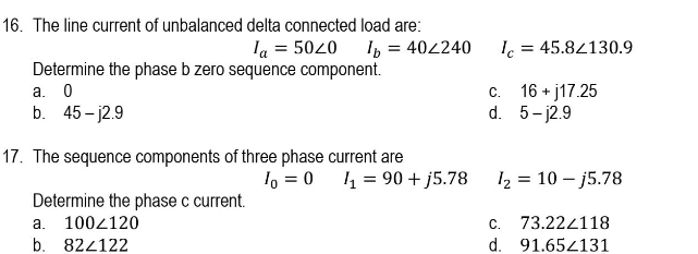 Solved = = 16 = 45.82130.9 = 16. The line current of | Chegg.com