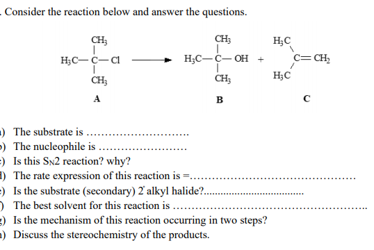 Solved - Consider the reaction below and answer the | Chegg.com