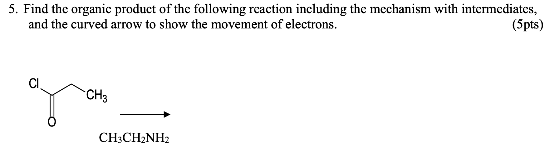 Solved Find the organic product of the following reaction | Chegg.com