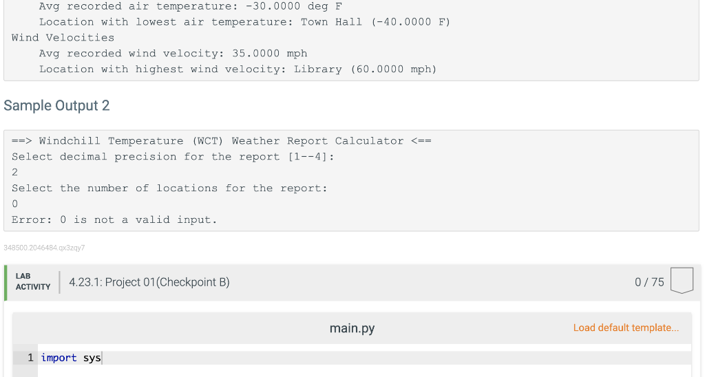 Solved 4.23 Project 01(Checkpoint B) Checkpoint B For | Chegg.com