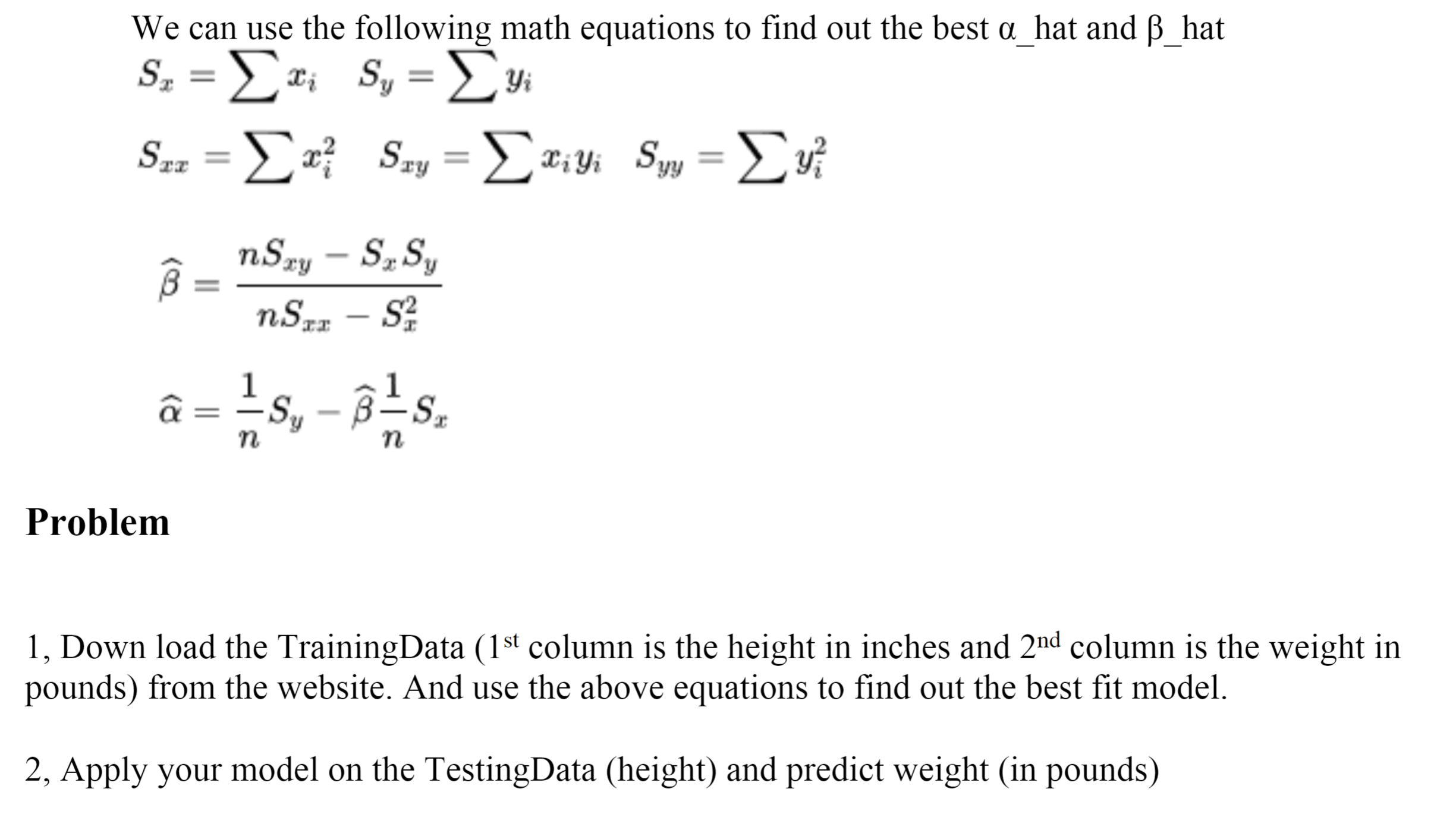 Solved Please build a linear regression model from scratch | Chegg.com