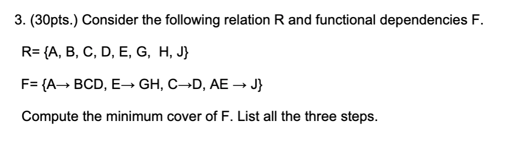 3 30pts Consider The Following Relation And Chegg Com