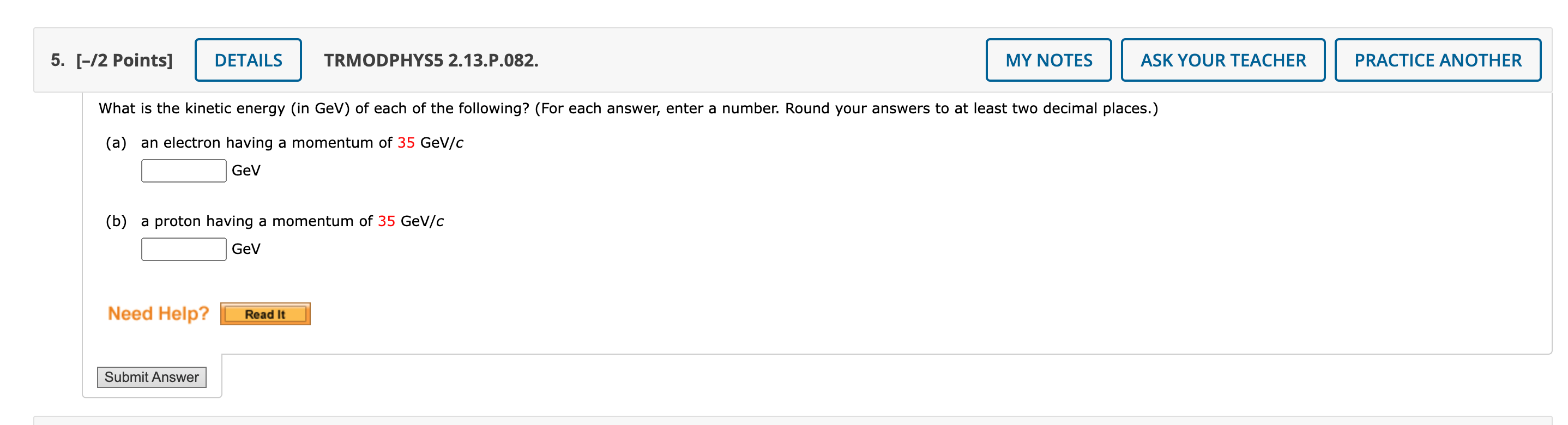 Solved -/2 Points] TRMODPHYS5 2.13.P.082. What is the | Chegg.com