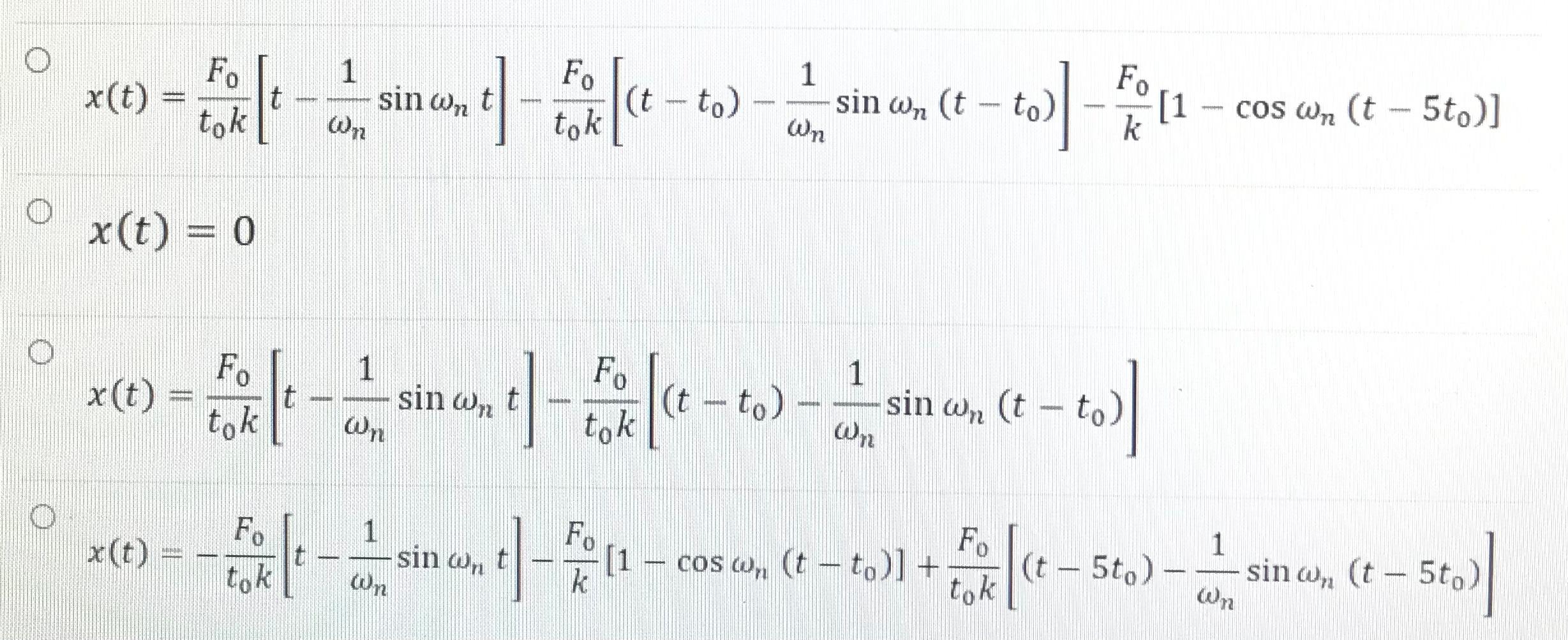 Solved Man T Vibratioa Model Find The Response Of The Vib Chegg Com