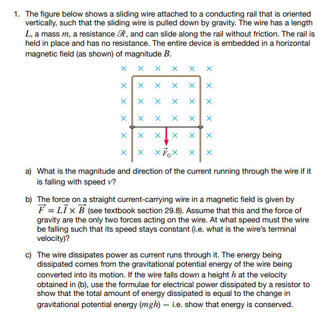 Solved The figure below shows a sliding wire attached to a | Chegg.com