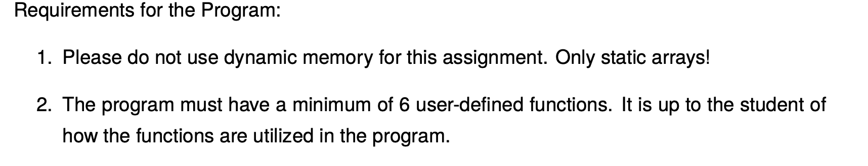 Solved please help write this program in c, must have at | Chegg.com