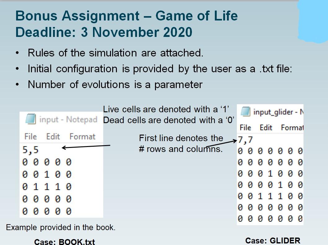 the game of life assignment