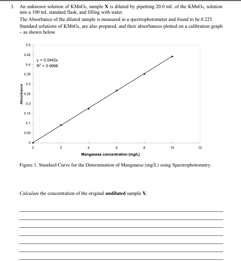 Solved Concentration Determination Of KMnO4 Solution By, 46% OFF