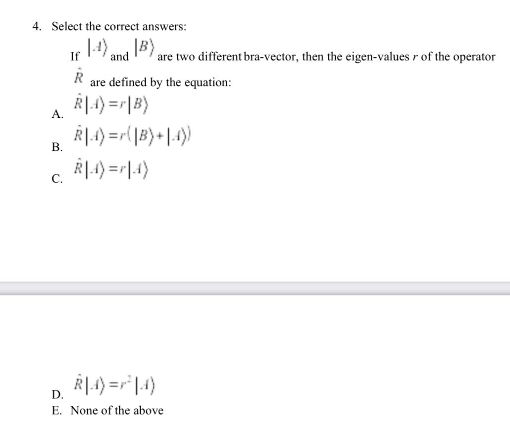 Solved 4. Select the correct answers: | .4) 1B) If and are | Chegg.com
