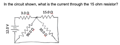 Solved In the circuit shown, what is the current through the | Chegg.com