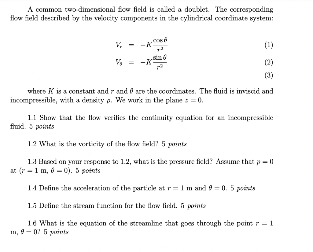 Solved A common two-dimensional flow field is called a | Chegg.com
