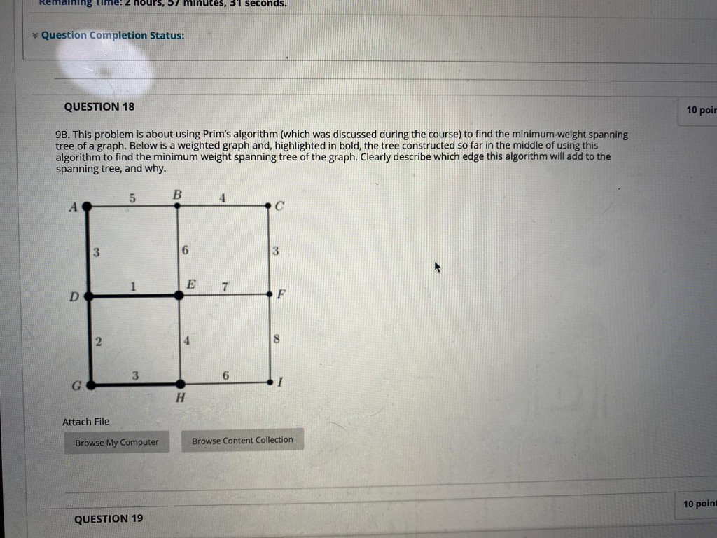 Solved Remaining Time: 2 hours, 57 minutes, 31 seconds. | Chegg.com