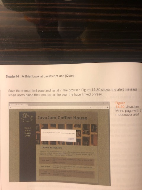 Case study coffee menu image