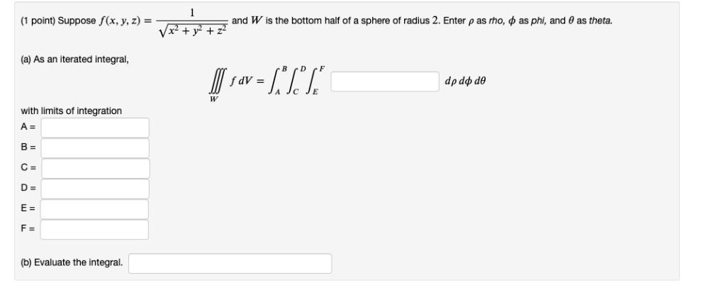 Solved 1 Point Suppose F X Y Z And W Is The Bott Chegg Com