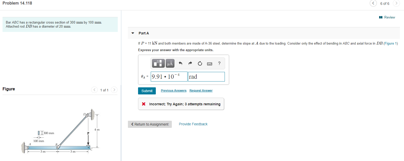 Solved Problem 14.118 6 of 6 Review Bar ABC has a | Chegg.com