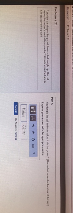 Solved 2.21 Problem 2.21 Part A A student standing on the | Chegg.com