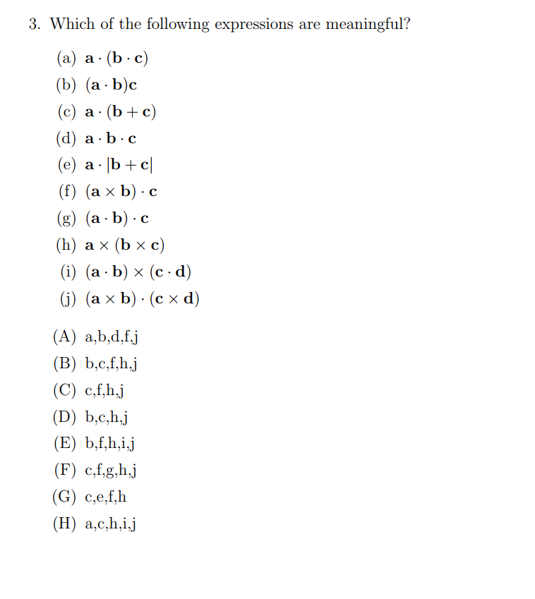 Solved 3 Which Of The Following Expressions Are Meaningf Chegg Com