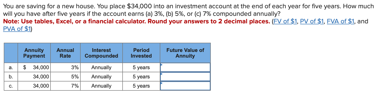 Solved You are saving for a new house. You place $34,000 | Chegg.com
