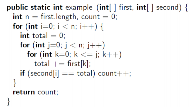 Solved Public Static Int Example (int[ ] First, Int[ ] | Chegg.com