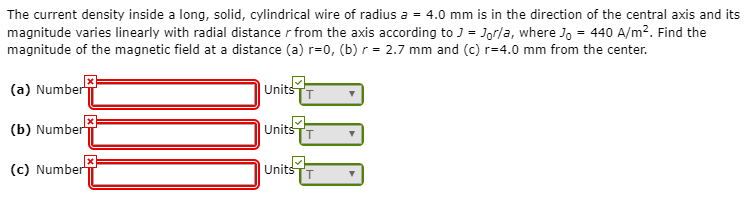 Solved The Current Density Inside A Long, Solid, Cylindrical | Chegg.com