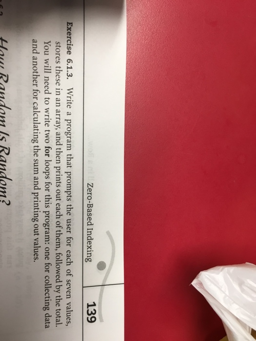 Solved ZeroBased Indexing 139 Exercise 6.1.3. Write a