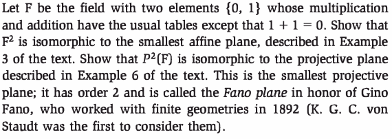 Solved Let F be the field with two elements {0, 1} whose | Chegg.com