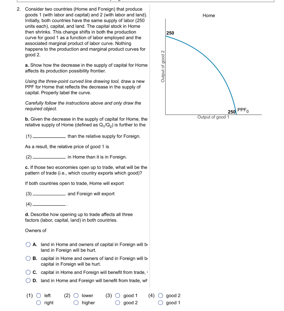 Solved Home 2. Consider two countries (Home and Foreign)