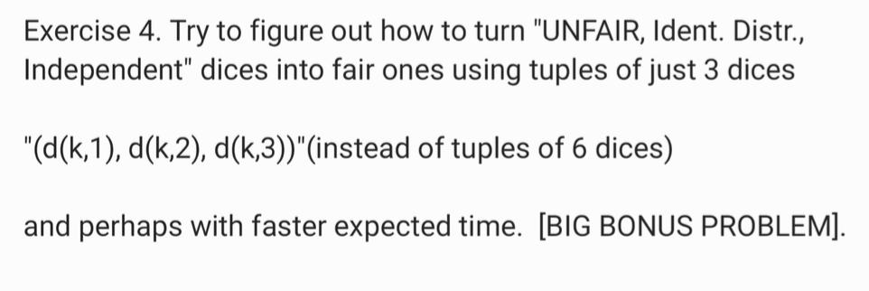 Solved Exercise 4 Try To Figure Out How To Turn Unfair