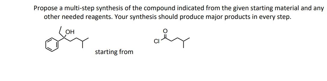 Solved Propose A Multi-step Synthesis Of The Compound | Chegg.com